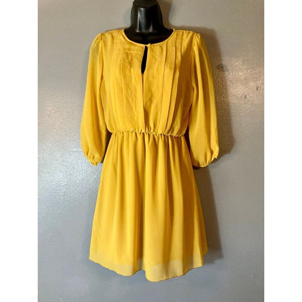 Sweet storm yellow mini dress